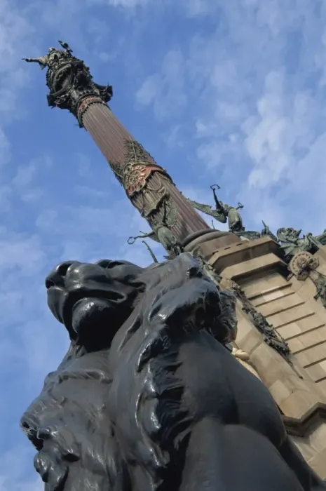 Framed Print : Low angle view close-up of the statue of a lion on Framed Print : Low angle view close-up of the statue of a lion on