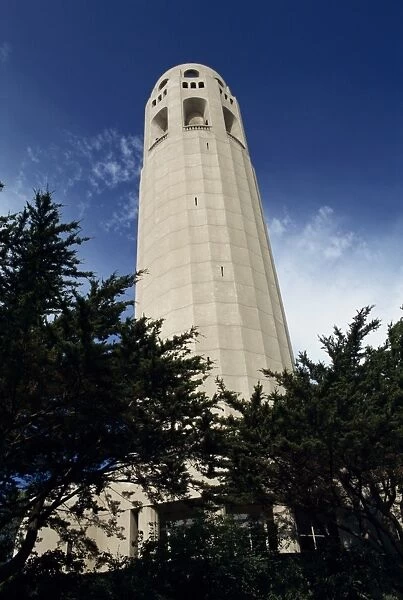 Low angle view of the Coit Tower