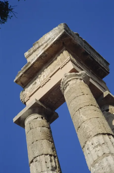 Framed Print : Low angle view of columns on the Rhodes Acropolis Framed Print : Low angle view of columns on the Rhodes Acropolis
