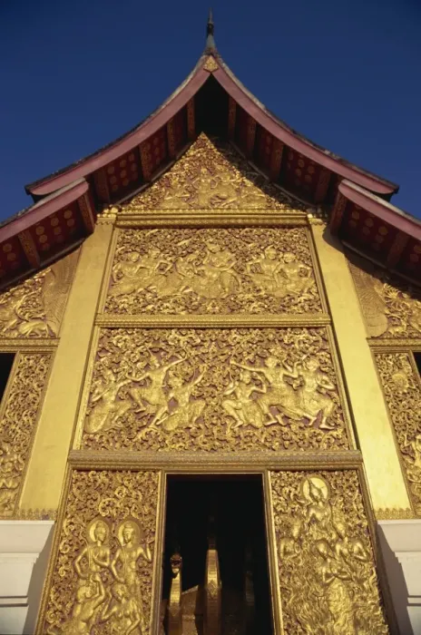 Framed Print : Low angle view of goldwork on the outside of the Longboat Framed Print : Low angle view of goldwork on the outside of the Longboat