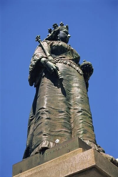 Low angle view of the statue of Queen Victoria, Victoria Square, Adelaide