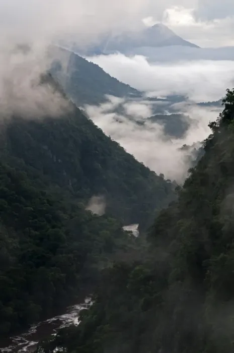 Framed Print : Low cloud in the Potaro River Gorge, Guyana, South America Framed Print : Low cloud in the Potaro River Gorge, Guyana, South America