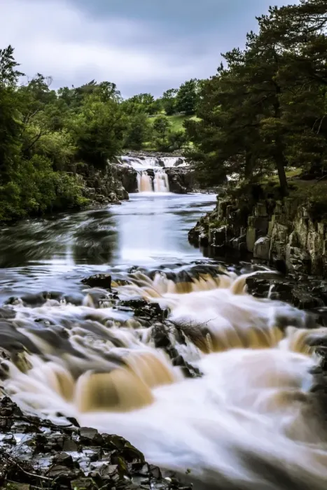 Framed Print : Low Force waterfall, Teesdale, England, United Kingdom, Europe Framed Print : Low Force waterfall, Teesdale, England, United Kingdom, Europe
