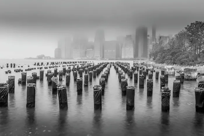 Framed Print : Lower Manhattan, Brooklyn Bridge Park, New York, USA Framed Print : Lower Manhattan, Brooklyn Bridge Park, New York, USA