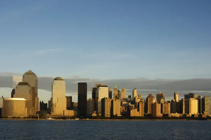 Framed Print : Lower Manhattan skyline across the Hudson River Framed Print : Lower Manhattan skyline across the Hudson River