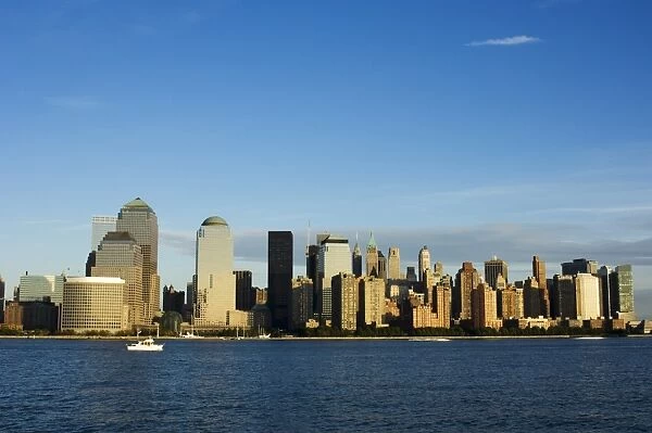 Lower Manhattan skyline across the Hudson River
