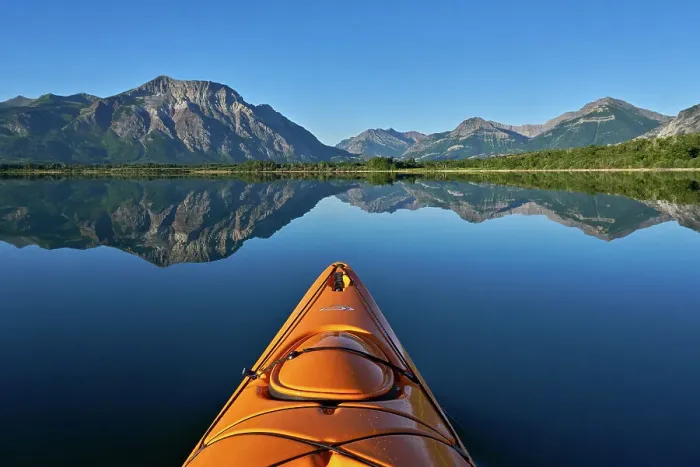 Framed Print : Lower Waterton Lake from a kayak, Waterton Lakes National Park, Alberta, Canada Framed Print : Lower Waterton Lake from a kayak, Waterton Lakes National Park, Alberta, Canada