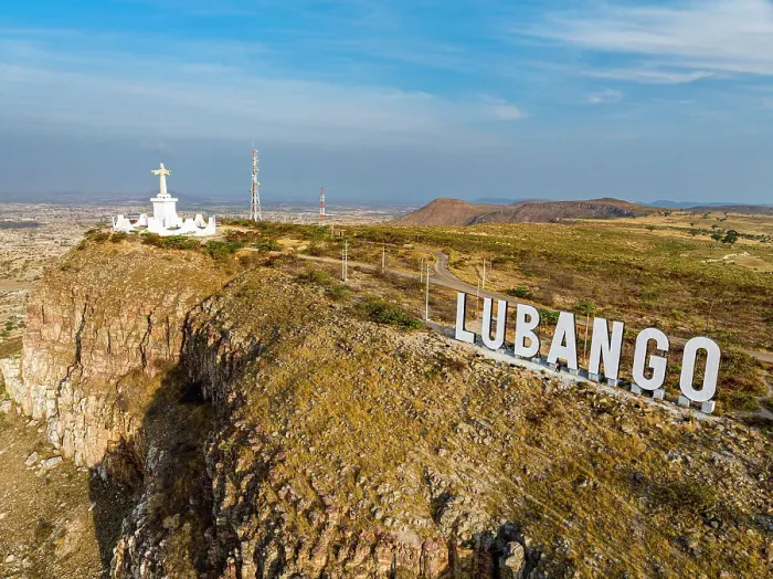 Framed Print : Lubango sign next to Christ the King Statue, overlooking Lubango, Angola, Africa Framed Print : Lubango sign next to Christ the King Statue, overlooking Lubango, Angola, Africa