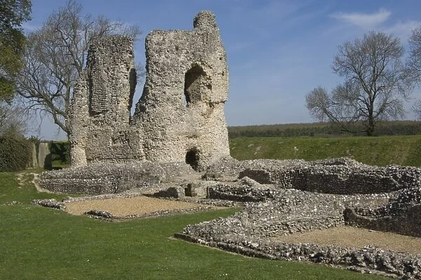 Ludgershall Castle, an 11th century fortress of flintstone construction