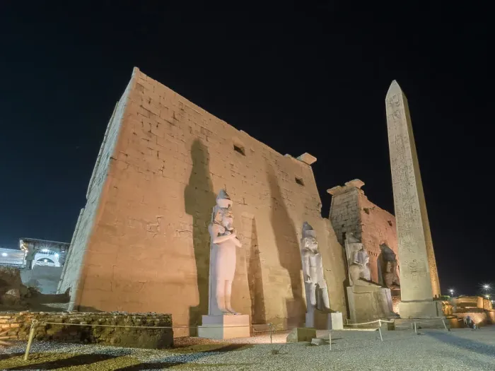 Framed Print : The Luxor Temple at night, a large Ancient Egyptian temple complex constructed approximately 1400 BCE, Luxor, UNESCO World Heritage Site, Luxor, Thebes, Egypt, North Africa, Africa Framed Print : The Luxor Temple at night, a large Ancient Egyptian temple complex constructed approximately 1400 BCE, Luxor, UNESCO World Heritage Site, Luxor, Thebes, Egypt, North Africa, Africa