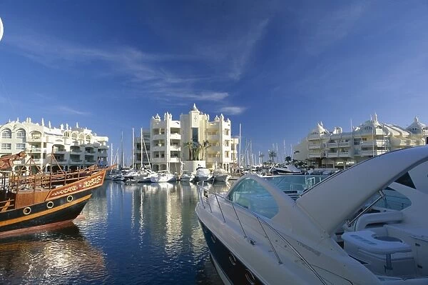 Luxury boat and the Marina