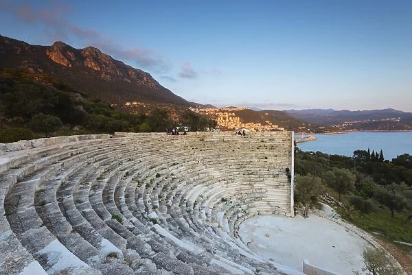 Lycian amphitheatre, Antiphellos ruins, Kas, Lycia, Turquoise Coast, Mediterranean Region