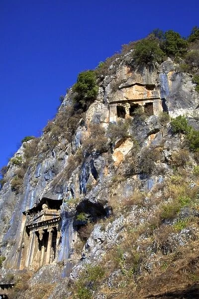 Lycian Rock Tombs, Fethiye, Anatolia, Turkey, Asia Minor, Eurasia