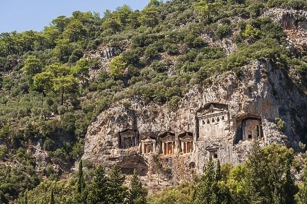 Lycian tombs, Dalyan, Mugla Province, Anatolia, Turkey, Asia Minor, Eurasia