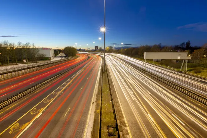 Framed Print : M8 motorway trail lights, Glasgow, Scotland, United Kingdom, Europe Framed Print : M8 motorway trail lights, Glasgow, Scotland, United Kingdom, Europe