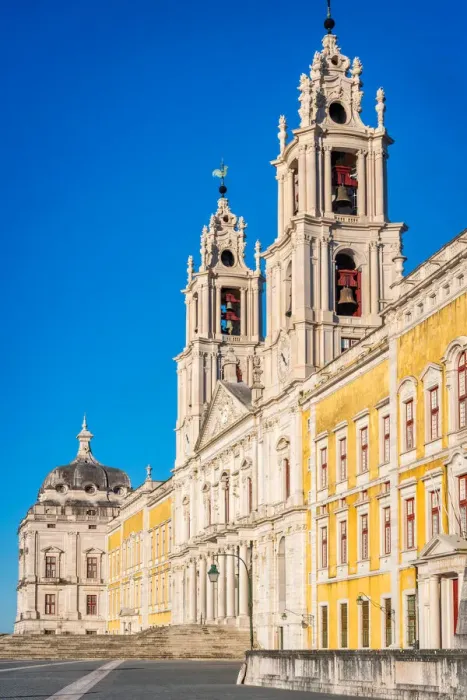 Framed Print : Mafra Palace entrance with iconic towers and bells, Mafra, Portugal, Europe