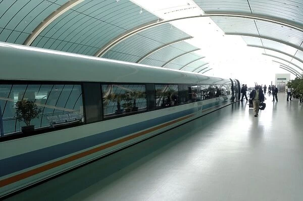 The Maglev, the worlds fastest train with a maximum speed of 430 km an hour