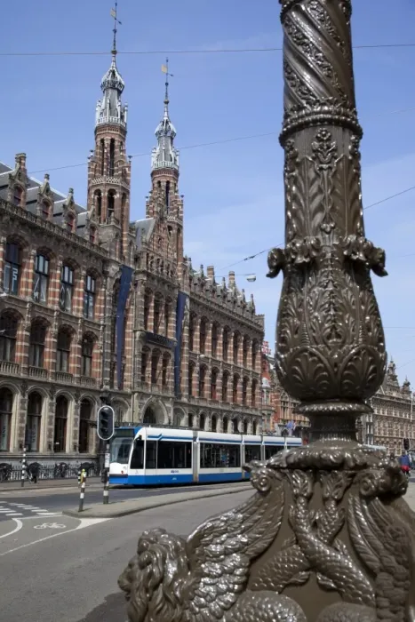 Framed Print : Magna Plaza and ornate lamp post, Amsterdam, Holland, Europe Framed Print : Magna Plaza and ornate lamp post, Amsterdam, Holland, Europe