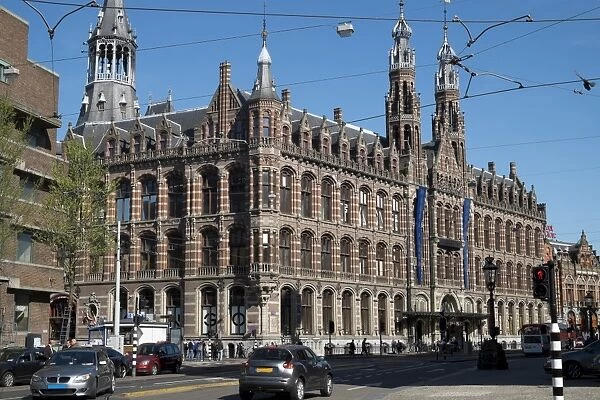 Magna Plaza, a former post office building built in the 19th century, now a shopping centre, Amsterdam, Netherlands, Europe