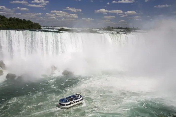 Framed Print : Maid of the Mist sails near the American Falls in Niagara Falls, New York State