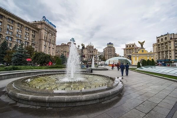Maidan Nezalezhnosti center of Kiev (Kyiv), Ukraine, Europe