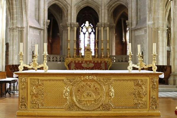 Main altar in Saint-Louis cathedral, Blois, Loir-et-Cher, France, Europe