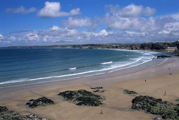 The main beach, Newquay, Cornwall, England, United Kingdom, Europe