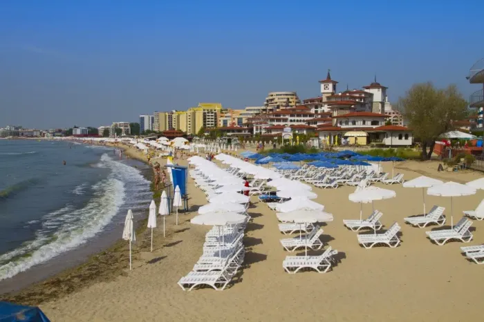 Framed Print : Main Beach, Sveti Vlas, Black Sea coast, Bulgaria, Europe Framed Print : Main Beach, Sveti Vlas, Black Sea coast, Bulgaria, Europe
