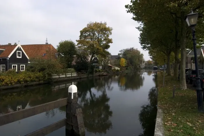 Framed Print : Main canal, outskirts of Edam, Netherlands, Europe Framed Print : Main canal, outskirts of Edam, Netherlands, Europe