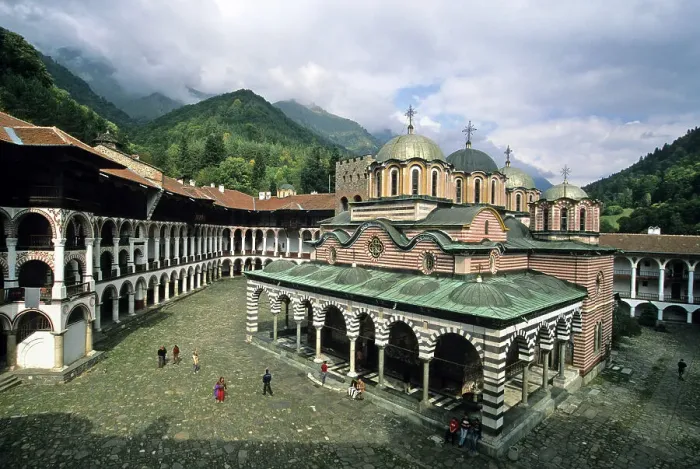 Framed Print : Main church of the Rila Monastery, UNESCO world Heritage Site, Bulgaria, Europe Framed Print : Main church of the Rila Monastery, UNESCO world Heritage Site, Bulgaria, Europe