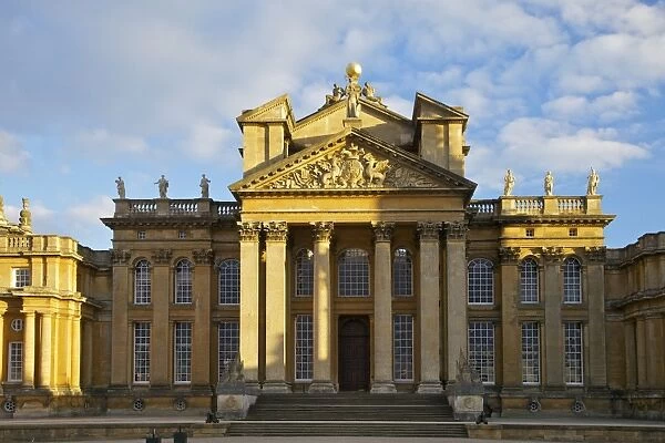Main entrance, Blenheim Palace, UNESCO World Heritage Site, Woodstock, Oxfordshire, England, United Kingdom, Europe