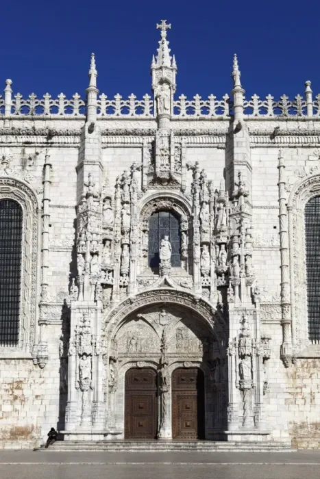 Framed Print : Main entrance with carving of Henry the Navigator, Mosteiro dos Jeronimos, UNESCO World Heritage Site, Belem, Lisbon, Portugal, Europe