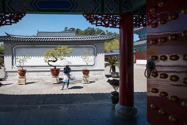 Main entrance of Mufu complex, Lijiang, Yunnan, China, Asia