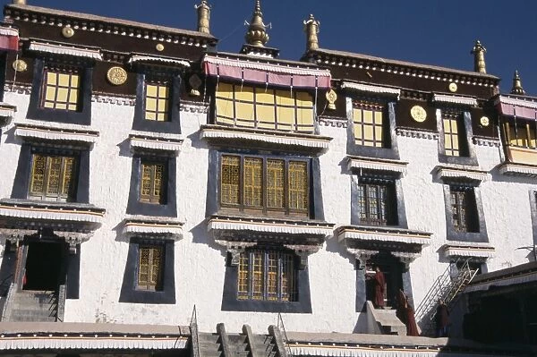 Main hall, Drepung monsatery, Lhasa, Tibet, China, Asia