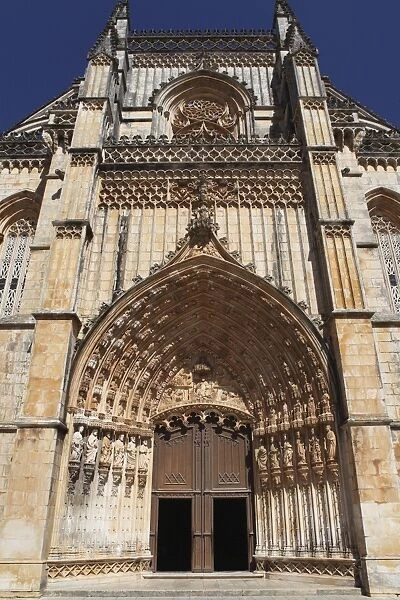 Main portal of Batalha Abbey (Mosteiro de Santa Maria da Vitoria), UNESCO World Heritage Site