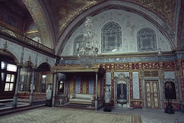 Main reception room, the Harem, Topkapi Palace, Istanbul, Turkey, Europe
