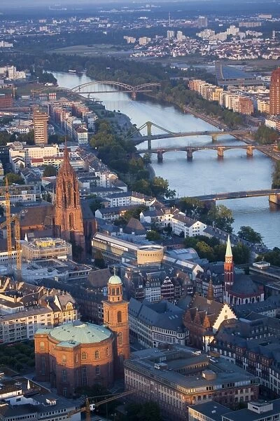 The Main River in Frankfurt am Main, Hesse. Germany, Europe