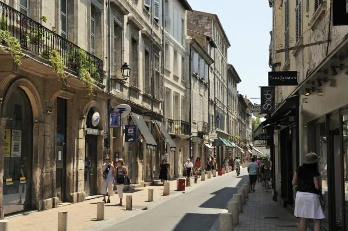 Framed Print : One of the main shopping streets, Avignon, Provence, France, Europe Framed Print : One of the main shopping streets, Avignon, Provence, France, Europe