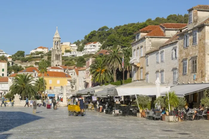Framed Print : Main Square, Hvar, Hvar Island, Dalmatia, Croatia, Europe Framed Print : Main Square, Hvar, Hvar Island, Dalmatia, Croatia, Europe