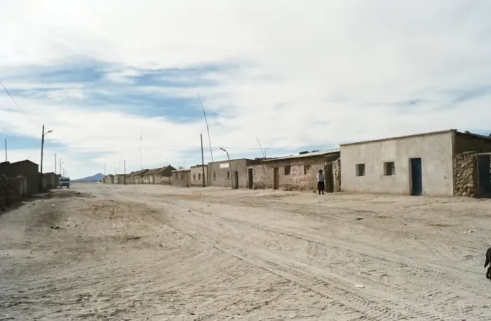 Framed Print : Main street of Colchani, Uyuni, Bolivia, South America Framed Print : Main street of Colchani, Uyuni, Bolivia, South America