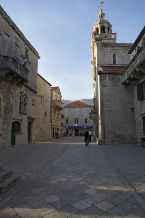 Framed Print : The main street in Korcula, Croatia, Europe Framed Print : The main street in Korcula, Croatia, Europe