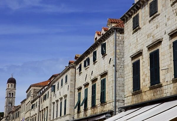 Main street Stradun (Placa) in the old town of Dubrovnik, UNESCO World Heritage Site, Croatia, Europe