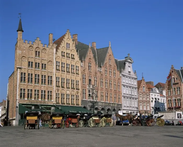 Framed Print : Main Town Square, Bruges, Belgium, Europe Framed Print : Main Town Square, Bruges, Belgium, Europe