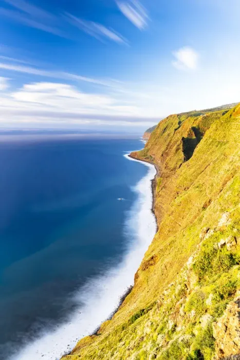 Framed Print : Majestic cliffs of Ponta Do Pargo and ocean at sunset, Calheta, Madeira island, Portugal Framed Print : Majestic cliffs of Ponta Do Pargo and ocean at sunset, Calheta, Madeira island, Portugal