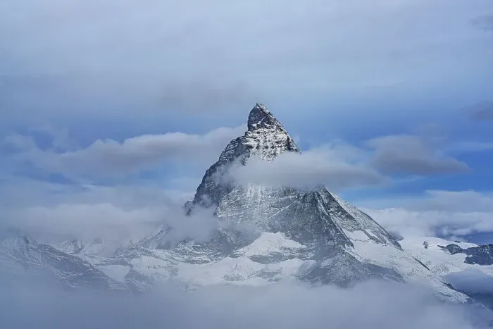 Framed Print : Majestic Matterhorn in autumn mist during the blue hour, Gornergrat, Zermatt, canton of Valais, Switzerland, Europe Framed Print : Majestic Matterhorn in autumn mist during the blue hour, Gornergrat, Zermatt, canton of Valais, Switzerland, Europe