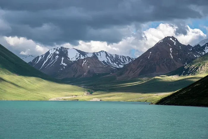 Framed Print : Majestic Tianshan Mountains overlooking Kol Ukok Lake, Kyrgyzstan, Central Asia, Asia Framed Print : Majestic Tianshan Mountains overlooking Kol Ukok Lake, Kyrgyzstan, Central Asia, Asia