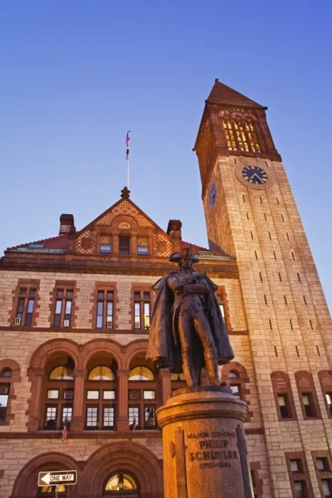 Framed Print : Major General Philip Schuyler statue, Albany City Hall, New York State Framed Print : Major General Philip Schuyler statue, Albany City Hall, New York State