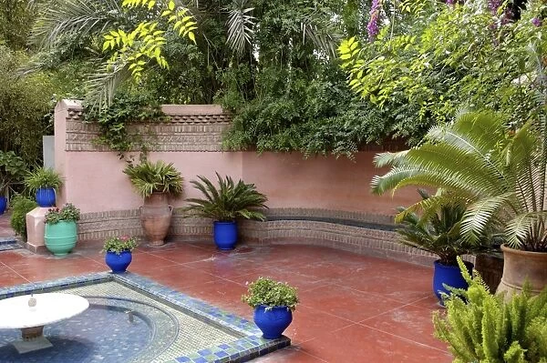 The Majorelle Garden, created by the French cabinetmaker Louis Majorelle