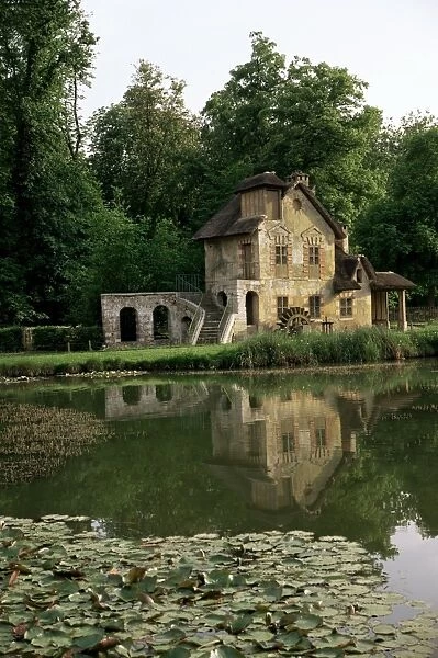 Make-believe mill in Marie Antoinettes Hameau, Petit Trianon, Versailles