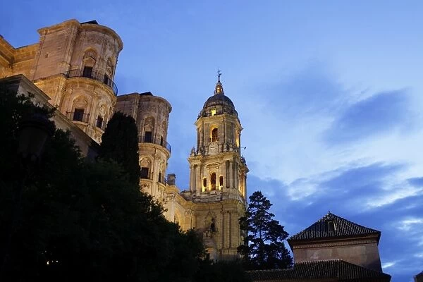 Malaga Cathedral, Malaga, Andalucia, Spain, Europe